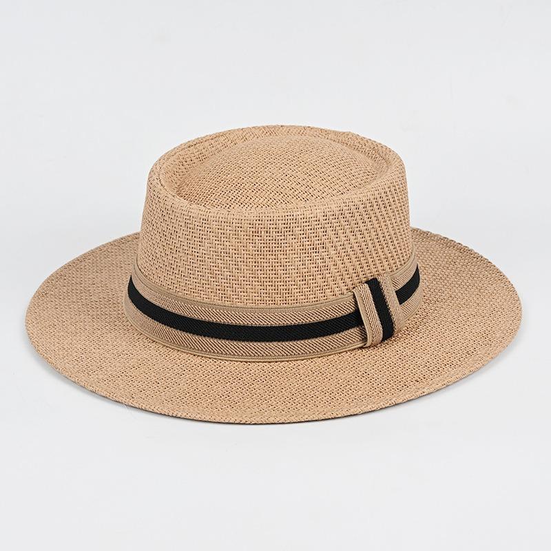 New Summer Women's Outdoor Seaside Beach Hat Women's Sun Hat Sun Protection Sunshade Fashion Flat Top Straw Hat