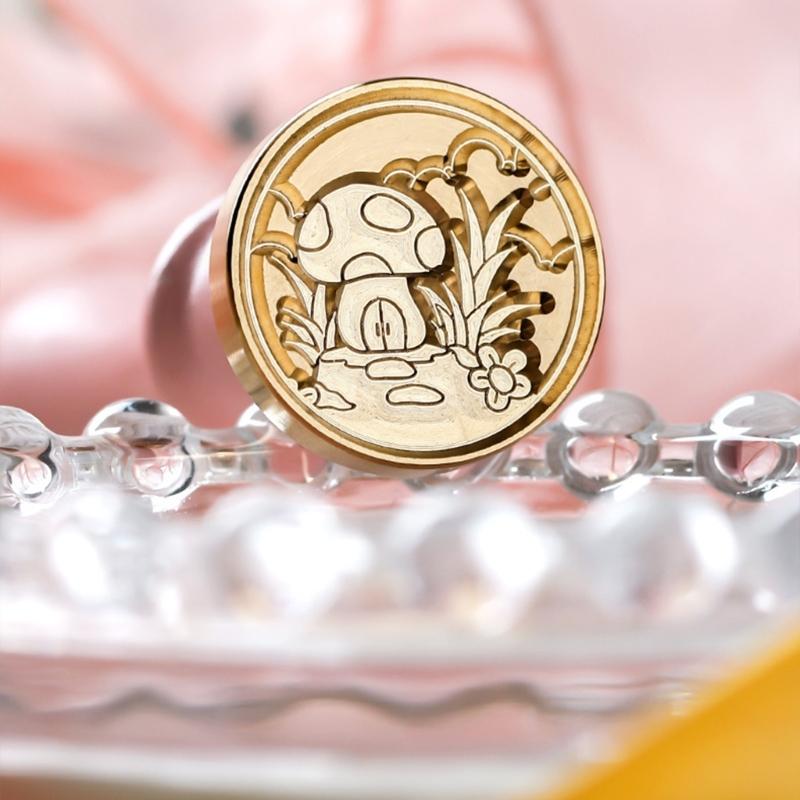 Vintage Seal Stamp Flower Embossed Wax Seal Stamp for Seal Envelope Card Party Invitation Packaging Christmas Wedding