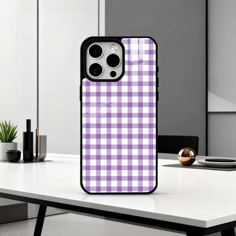 Cool P-Purple P-Plaid Pattern   Phone Case For iPhone17,16,15,14,13,12,11 Plus,Pro Max Magnetic For Magsafe Wireless Charging iPhone15PROMAX