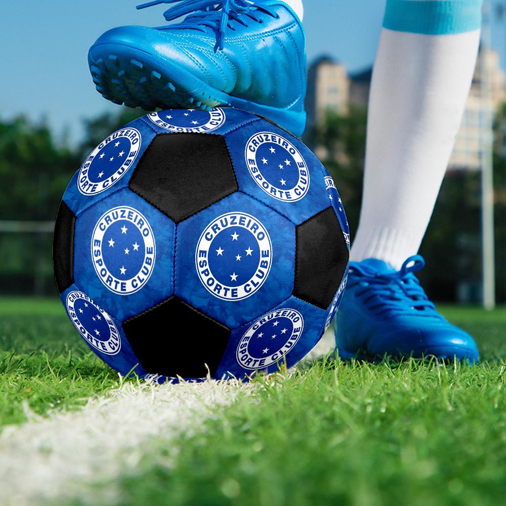 Cruzeiro Esporte Clube Soccer Ball, Colorful, Suitable for All Ages, Machine-stitched, PVC Material, Competition Grade, Durable and High Bounce