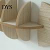 Small Apartment Space Saving Shelf Fish Bone Storage Rack, Wood Wall Mounted Floating Shelf, Ocean Style Bathroom Organizer for Aromatherapy