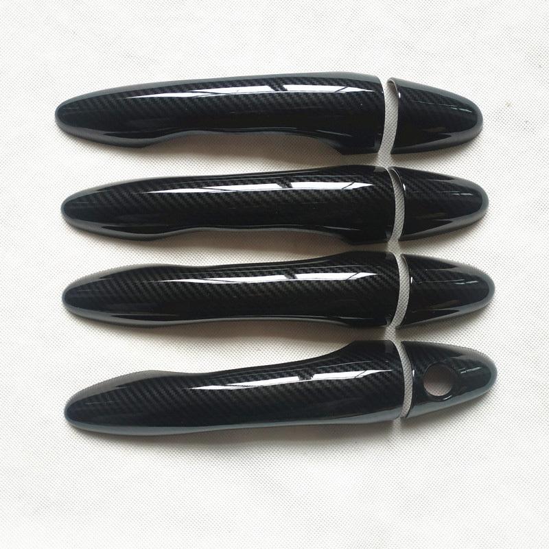 Door Handle Cover Trim for Kia Sportage SL Si 1.6 3 MK3 III 2011 2012 2013 2014  Car Accessories Plastic Imitation Carbon Fiber