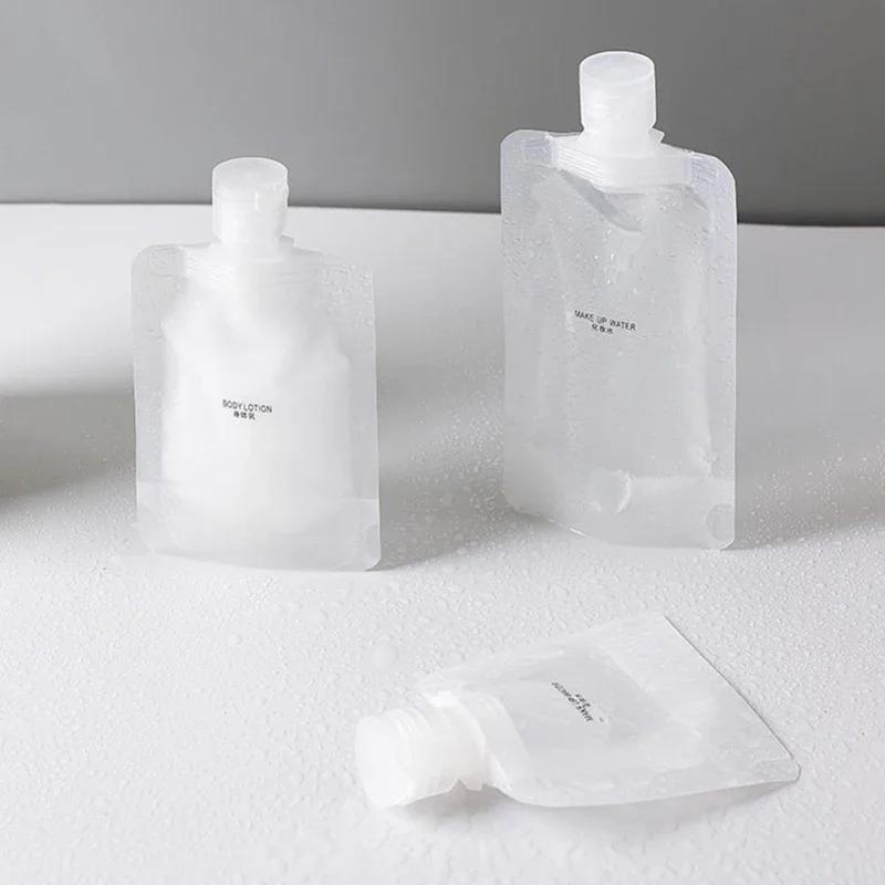 5pz Borsa Portatile da Viaggio per Imballaggio Liquidi per Trucco Busta con Beccuccio Autoportante Borsa Dispenser per Bagnoschiuma Organizer da Bagno Accessori da Viaggio
