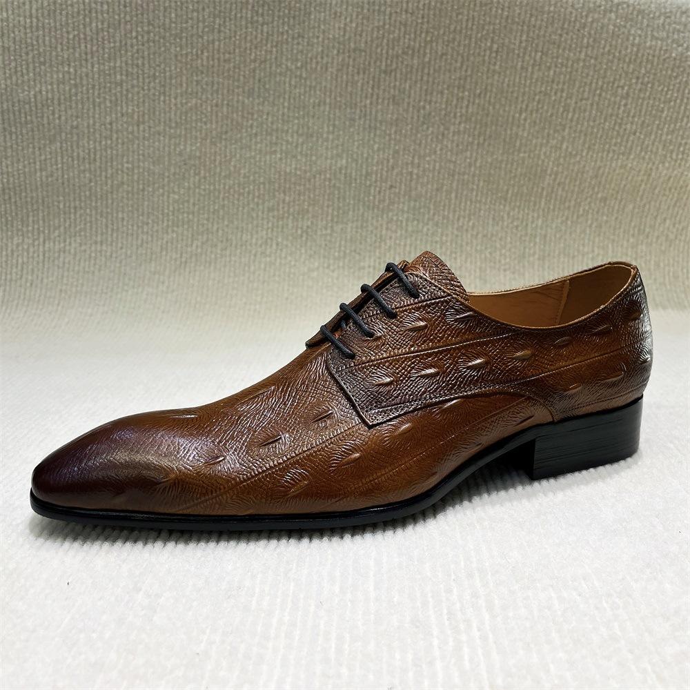 New Single Shoes Business Men'S Shoes Men'S Dress Pointed Derby Shoes Guangzhouhandmadeshoes