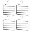 4Pcs 5 Tier Open Ended Pants Rack Nonslip Garden Flag Holder Space Saving Pant Hanger for Jean Trouser Pant Storage Organizer
