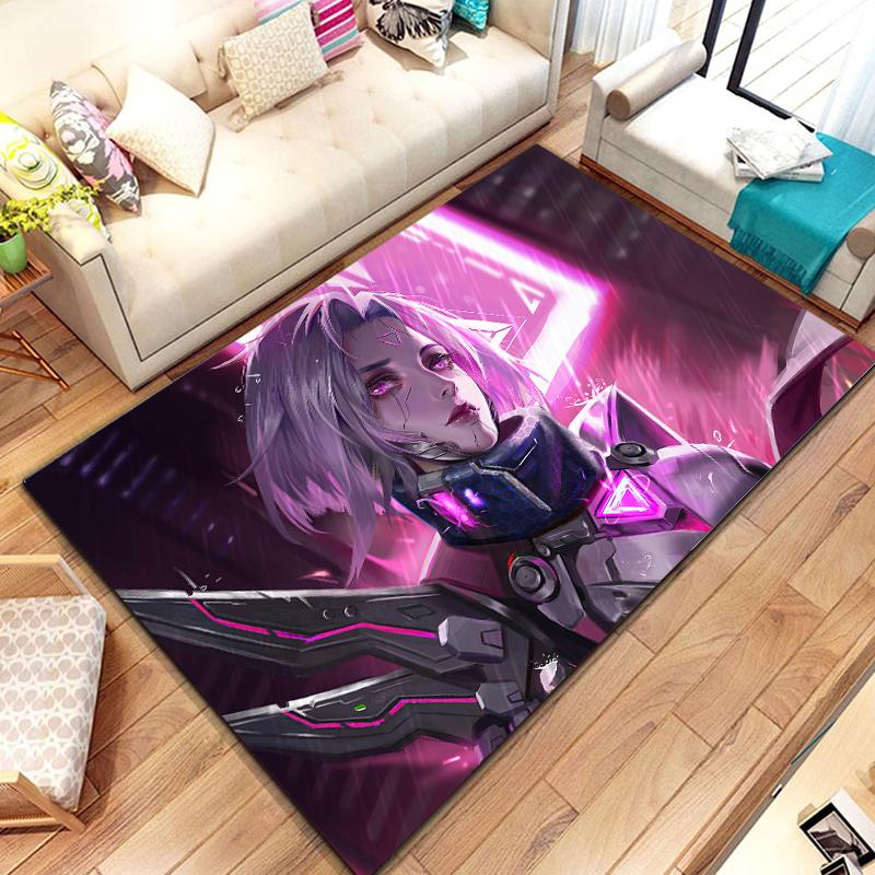 Cyberpunk urban nightscape printed carpet, living room bedroom home decoration carpet, bathroom anti-skid rugs for bedroom