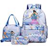 3Pcs/set Anime Demon Hunters Printed Backpack Handbag Pencil Case for Teenager Student Bookbag Schoolbag Women Large Capacity Waterproof Bag