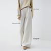 ELLE Women's French Style Elastic Waist Straight-Leg Pants