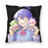 Anime Bem-Vindo à Escola de Demônios Iruma Kun Fronha Quadrada Capa de Almofada Almofada de Encosto Almofada Decorativa para Casa Sofá Sala de Estar