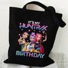 Kpop Witch Hunter Girls Birthday Printed Canvas Bag 35*40 Single Shoulder Handbag Supermarket Shopping Bag