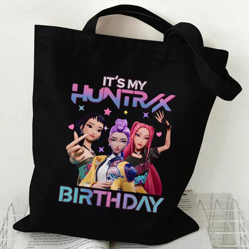 Kpop Witch Hunter Girls Birthday Printed Canvas Bag 35*40 Single Shoulder Handbag Supermarket Shopping Bag