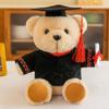 Dr. Teddy Graduation Plush Bear - Customizable Souvenir Doll with Logo