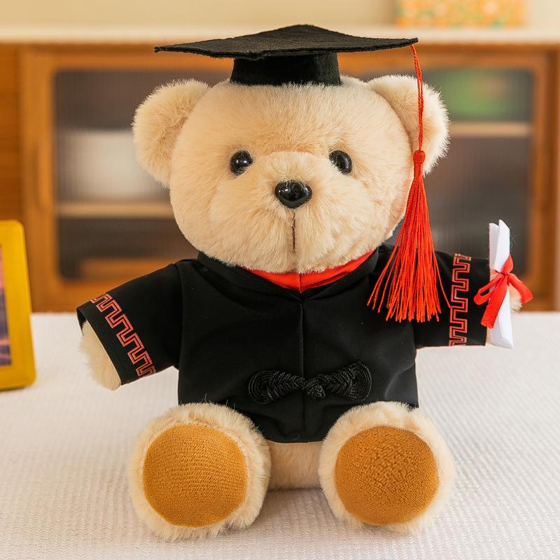 Graduation Teddy Bear Keychain with Mortarboard & Gown - Perfect College Grad Gift