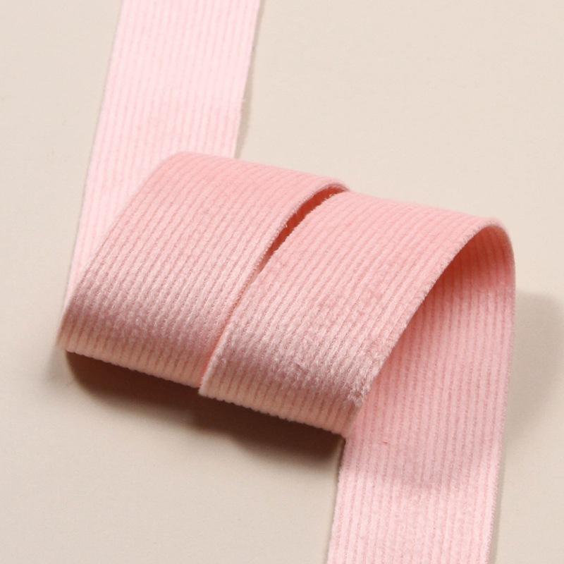 5yards Double Sided Soft Corduroy Ribbon for DIY Hair Bows Craft Accessories Clothing Material Wedding Gift Box Decoration