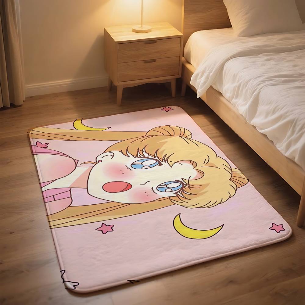 Classic Anime-S-sailor-M-Moon-S Carpet Bathroom Anti-slip Mat Door Mat Home Decoration Mat Entrance Door Mat Scratch-resistant