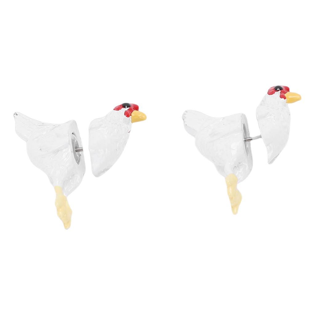 Chicken Earrings Novelty Personalized 3D Chicken Farm Anial Stud Earrings Jewelry for Festival Holiday