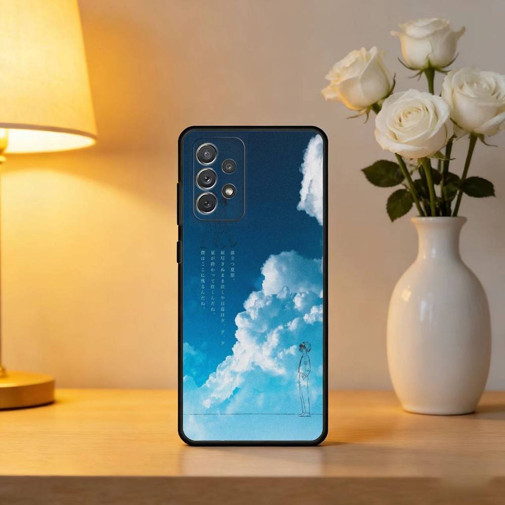

Y-Yorushikas-AS B-Band Soft Silicone Black Cover Phone Case For Samsung Galaxy A73,A72,A71,A70,A53,A52,A51 Samsung a21