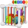 Flexible Sensory Cube Sorter Square Rubber Bands Fine Motor Skills Montessori
