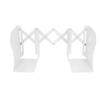Bookends Retractable Flexible Cute Simple White Large Slim Design Metal Material Office Book Support