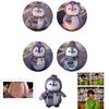 Cute Penguin Plush Toy With Christmas Scarf And Hat Soft Stuffed Animal For Girls And Kids 20cm Grey Penguin