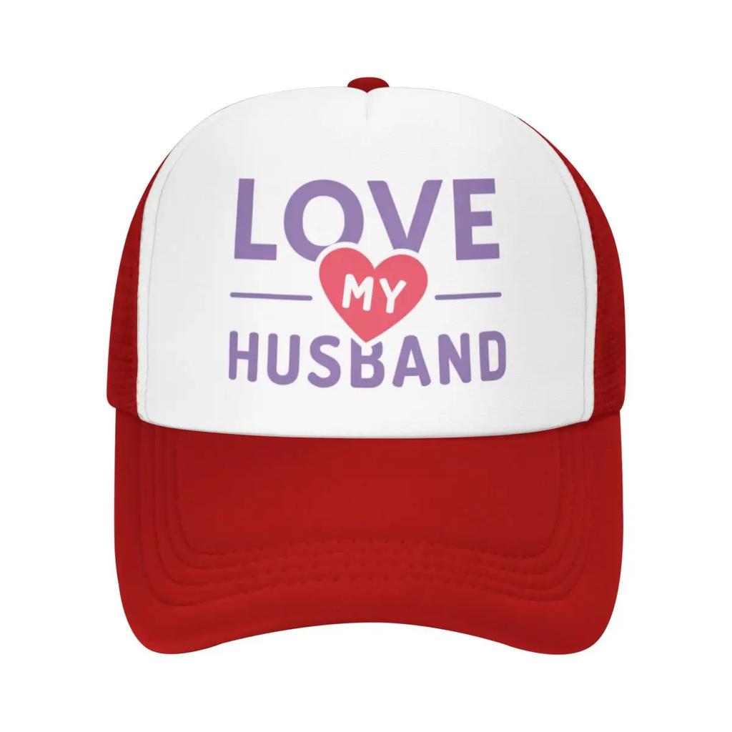 Custom I Love My Husband Baseball Cap Hip Hop Women Unisexs Adjustable Trucker Hat Autumn Personalized Dad Hat