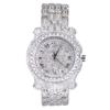 Techno Pave Men's Sparkling Pave Silver Tone Hip Hop Watch
