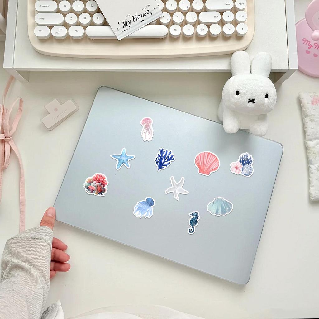 100 PVC Marine Life Graffiti Stickers for DIY Phone Cases and Notebooks