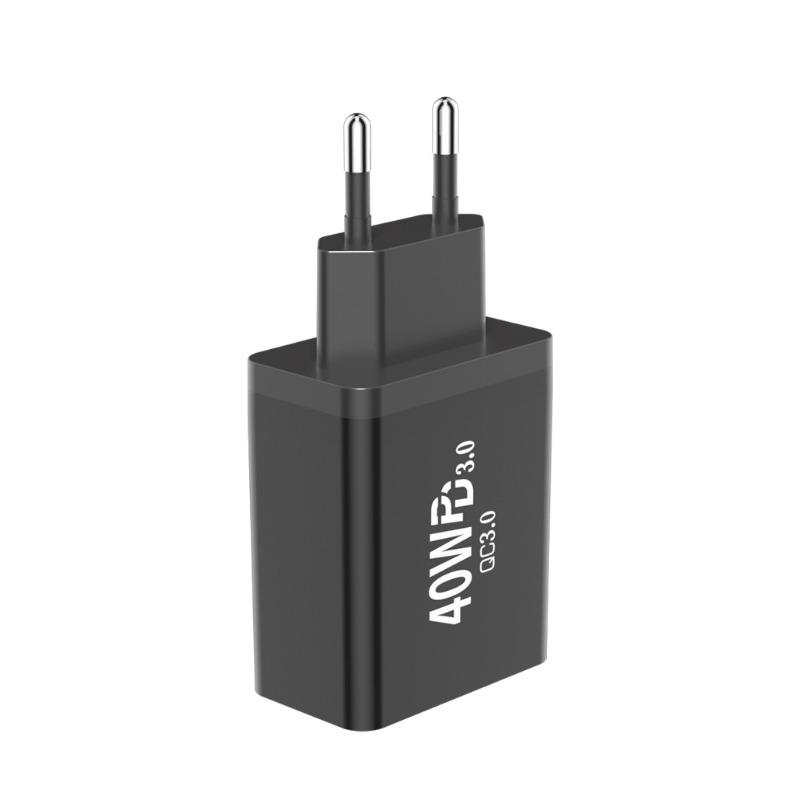 40W Superrychlé Nabíjení Víceportové Balení Vícekolkové 40W Tříportová Víceportová Balení Nabíječka C-port Nabíjecí Hlava