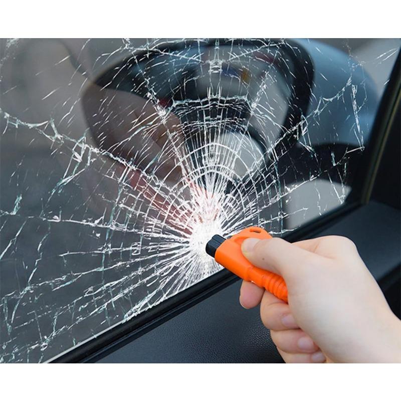 Auto Fluchthammer Eine Sekunde Scheibenbrecher Mini Zwei-in-Eins Multifunktionaler Auto Notfallhammer Schlüsselanhänger Glasbrecher