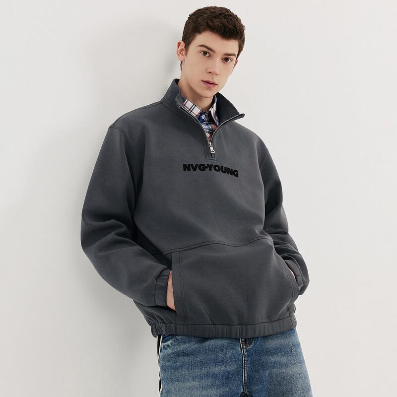 NVG·YOUNG Unisex Fleece Lined Half-Zip Pullover Sweatshirt