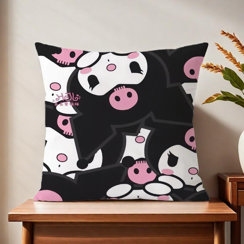 K-kuromi-i Cute Cartoon Cushion Cover For Pillow Printing Sofa Decoration Home Car Room Coffee Shop Office Nordic Simplicity