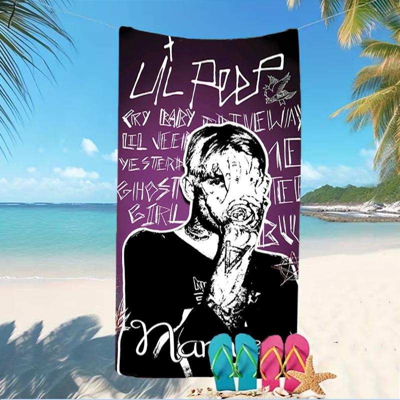 Customizable personalized beach towels Lil Peep themed designs.Suitable for the beach, yoga, sports;ideal as beach accessories
