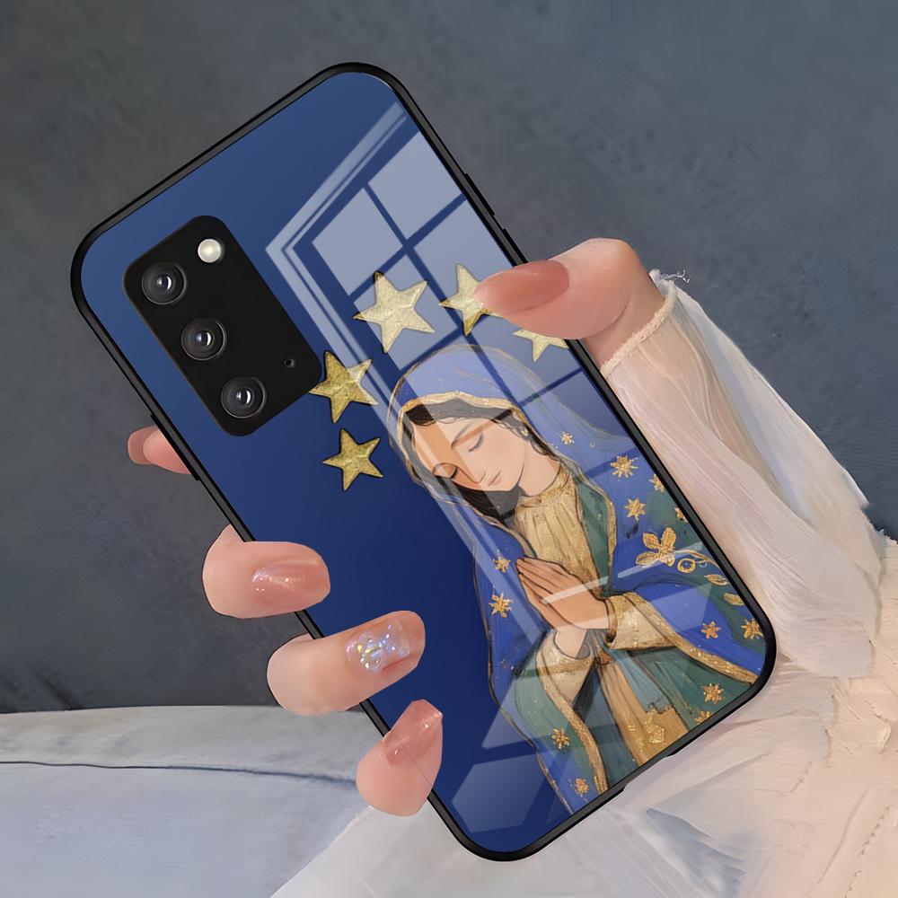Virgen Mary Virgin Bible Phone Case For Samsung S26 S25 Plus S20 S20 Plus S22 Ultra S23 FE S21 Plus S21 Ultra Glass Cover