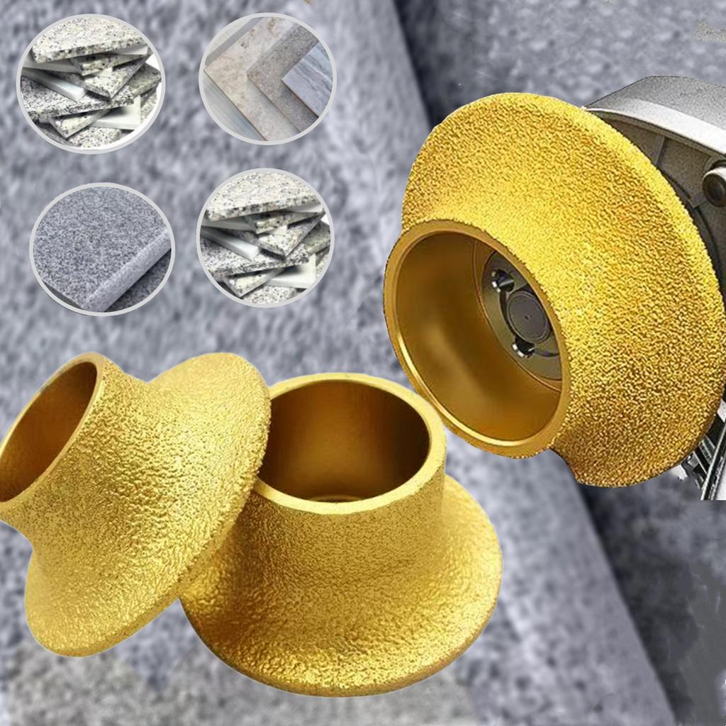 74mm*20 Brazing Diamonds Marble Edging Discs Angle Grinder Grinding Wheel 1/4 Round Hand Profile Wheel