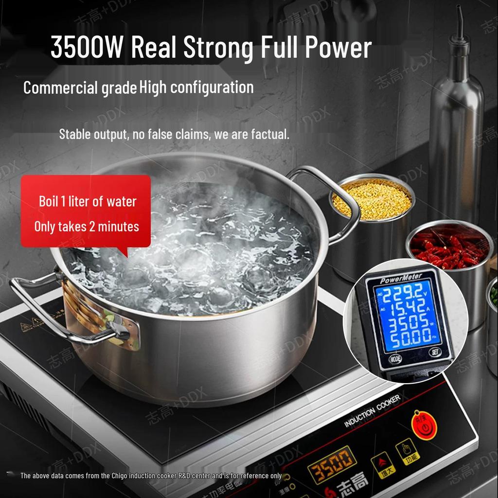 Zhigao 3500W Commercial Induction Cooker - High Power Stir-fry Model for Home and Restaurant Use