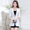 Spring New Korean Version of The Long Slim Korean Version of The Small Suit Women A Button Small Suit Jacket.
