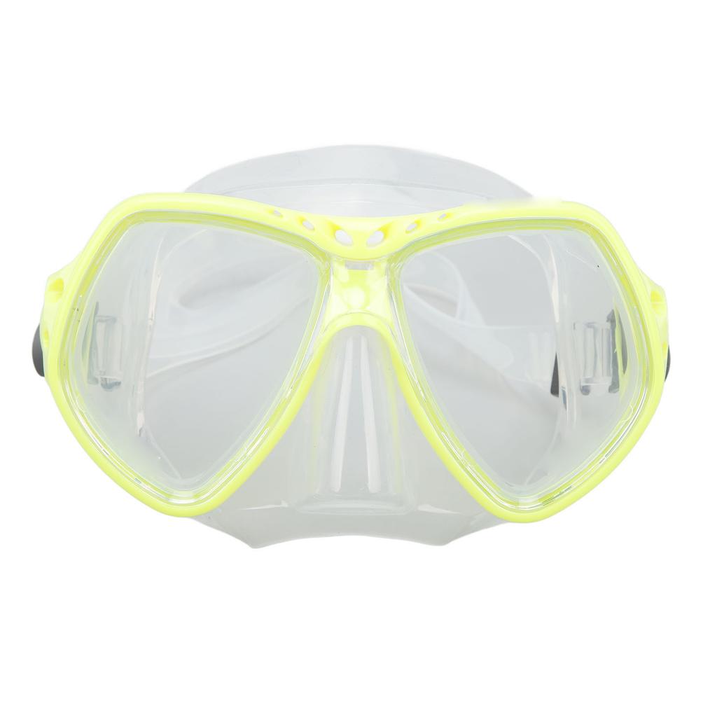 Diving Goggles Swim Glasses Silicone Adjustable Strap Tempered Glass Thickened Frame Clear View Anti Fog for Kids
