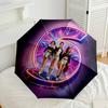 1pc Kpop Compact Travel Automatic Umbrella Sturdy 8 Rib Shaft Sturdy Construction All Season Umbrella Travel Elegant Women's Umbrella Spiritual Gift