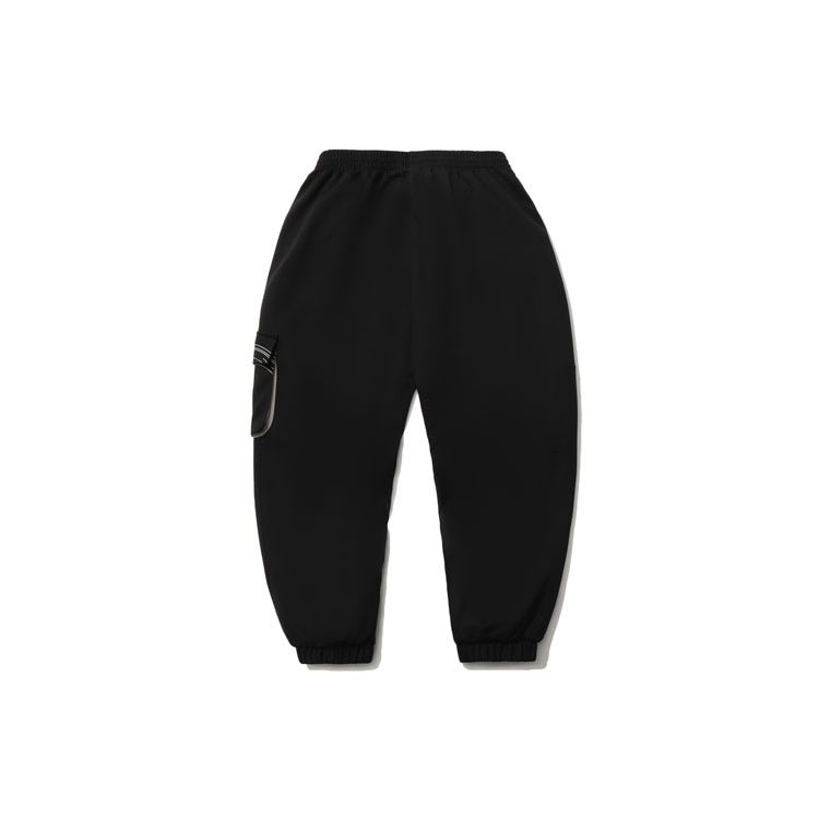 Li Ning Sports Fashion Series Solid Color Loose Fit Jogger Pants Men bottoms Black AKLR179-2