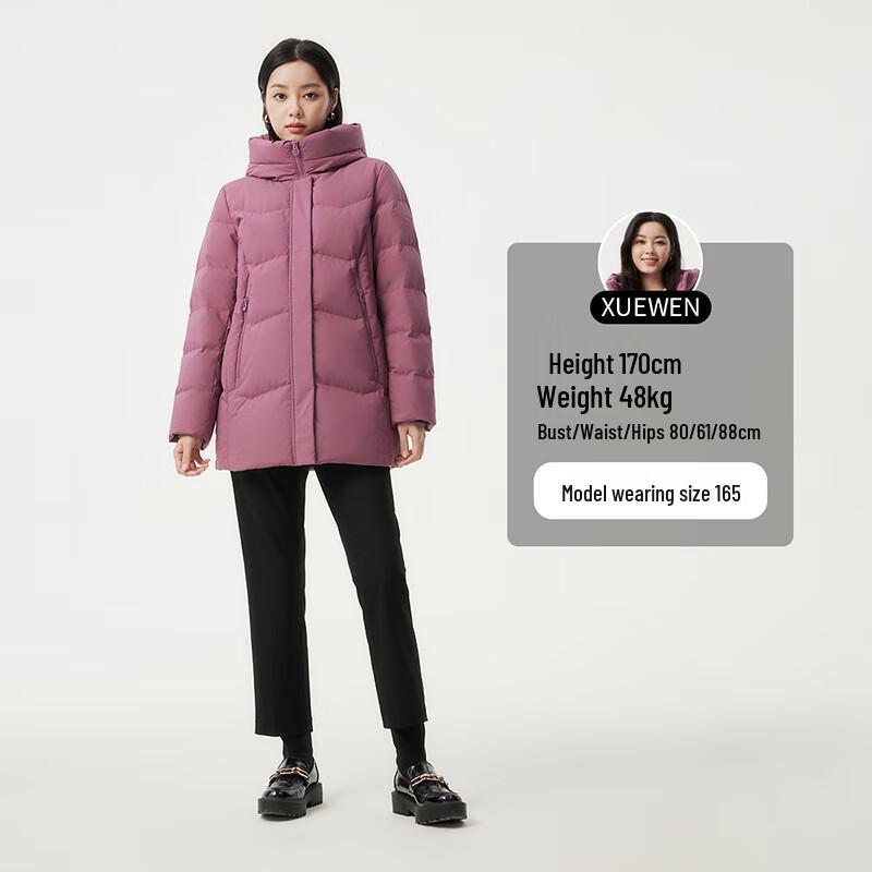 Tanboer Women's Mid-Length Hooded Down Jacket 510506Z