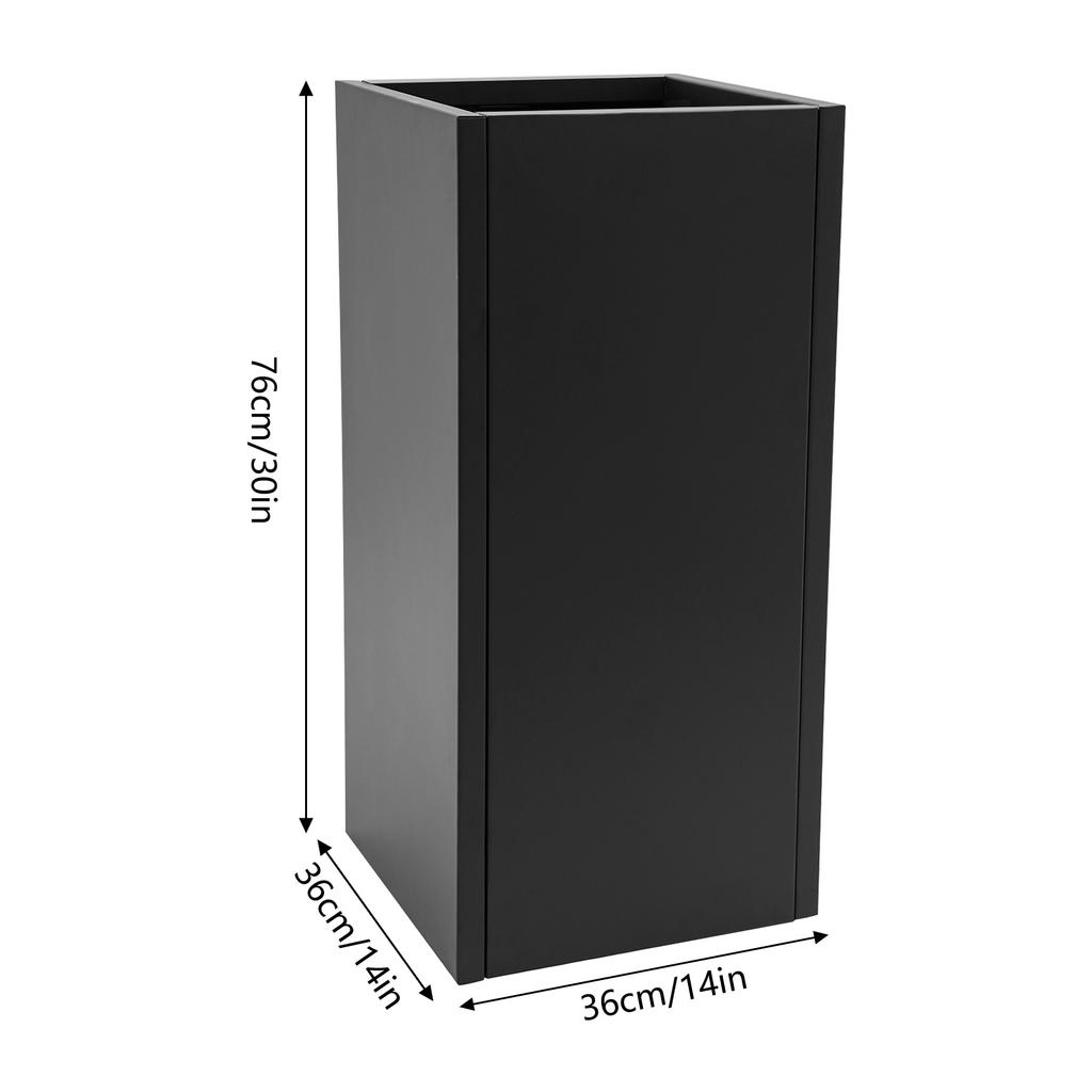 Tall Outdoor/Indoor Planter Box, Rectangular Large Flowerpot, Tall Metal Planter Box for Gardens, Halls, Patios, Pool Areas