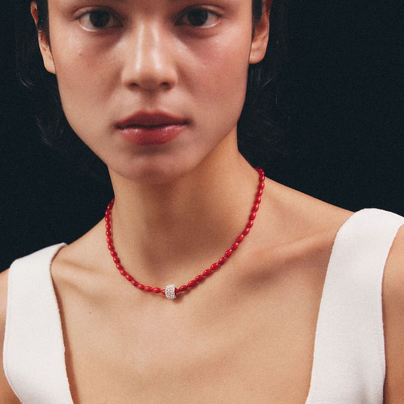 Lowool Red Sparkle Necklace
