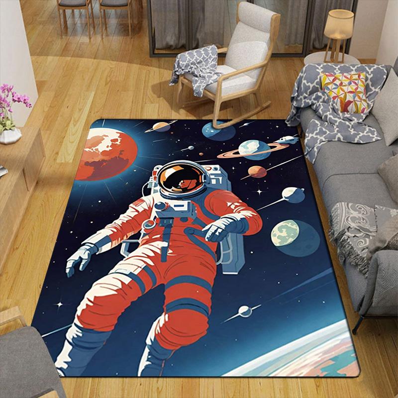 Astronaut in Space Rug Floor Mat for Living Room or Bedroom Soft and Comfortable Carpet a Gift for Birthday and Holiday.MFF0918614