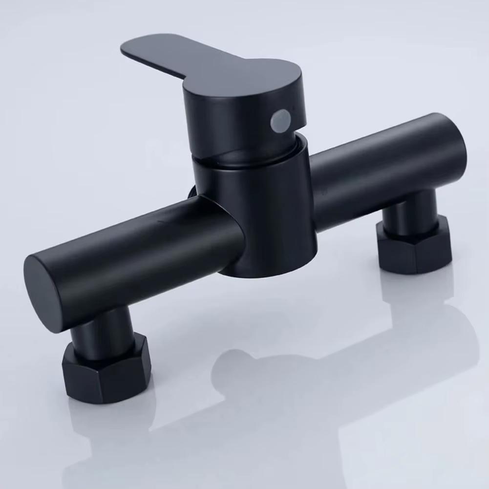 Rubinetto da Bagno per Doccia in Acciaio Inossidabile 304 Montato a Parete Rubinetto Triplo per Vasca da Bagno Miscelatore Acqua Calda e Fredda con Filettatura G1/2 Pollice