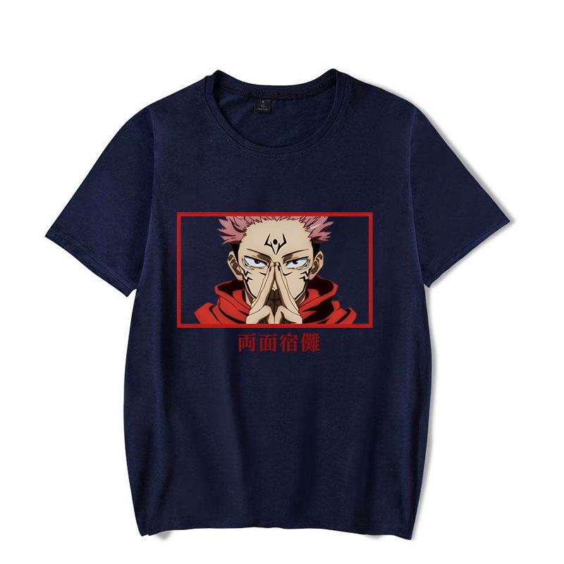 Hot Anime Ryomen Sukuna Print T-shirt Summer Casual Loose T Shirt Women Men Harajuku Shirts