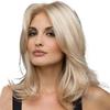 Women's Blonde Medium Synthetic Wig Cover, Straight Hair, Suitable for Everyday Dress Wig Accessories