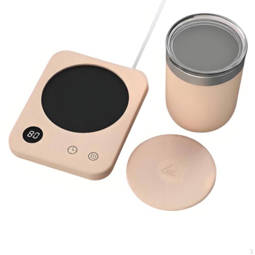 Mug Warmer, 110V Adjustable Temperature, Intelligent Heating Base White