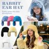 Fuzzy Bunny Hat For Women Cute Plush With Ears Long Ears Winter Hat