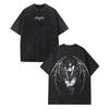 Vintage prané trička Posilovna Kulturistika Oversized, Horní prané tričko Kulatý výstřih Streetwear, Módní grafické prané tričko Pánské oblečení