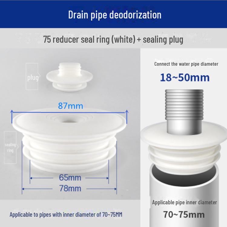 Silicone Deodorant Seal for Kitchen and Washing Machine Drain Pipes